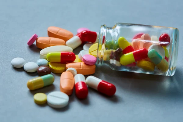 Close up of many colorful pills — Stock Photo, Image