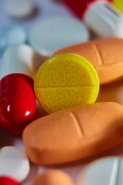 Close up of many colorful pills — Stock Photo, Image