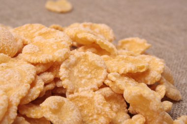 Mısır gevreği çuval arka plan portre üzerinde