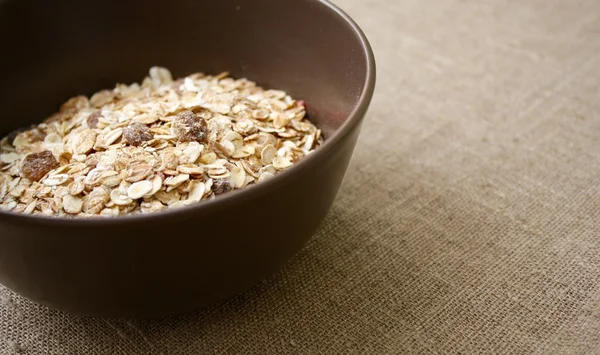 Muesli 조직 배경에서 — 스톡 사진