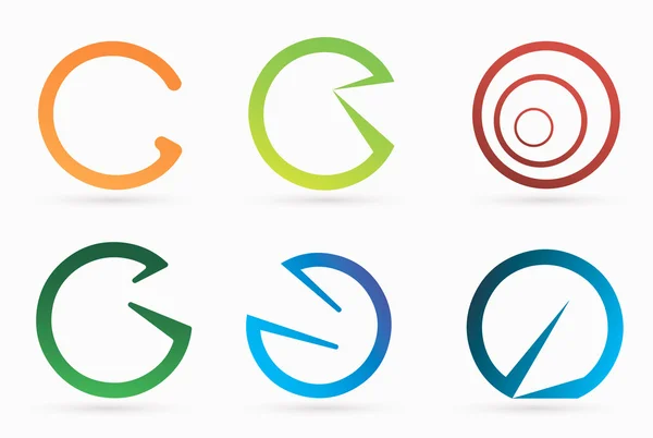 Circle pencil Business abstract logo template — Stock Vector