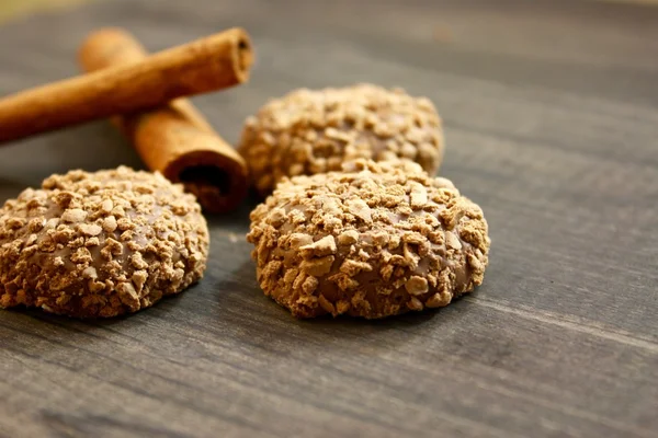 Cookie crumbs Chocolate biscuits — Stock Photo, Image