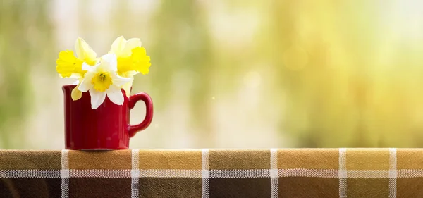 Bandeira de flores de Páscoa — Fotografia de Stock