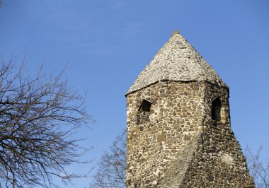 Tower of a monastery ruin  clipart