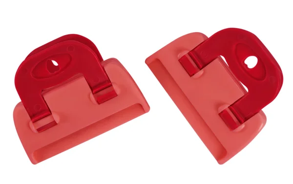 Clamps isolated - red — Stock Photo, Image