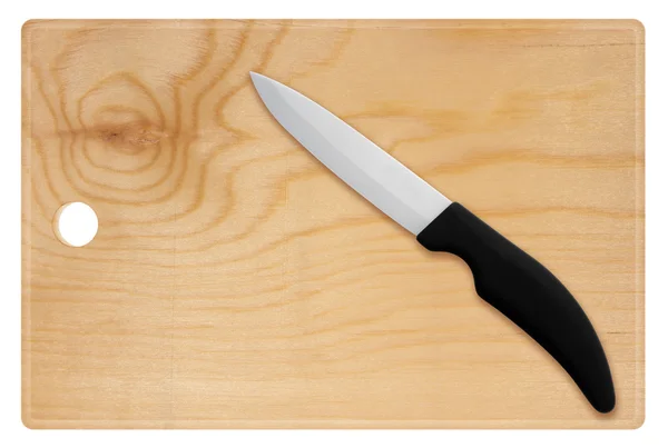 Fából készült vágódeszka és kés — Stock Fotó