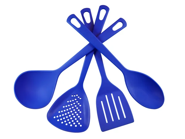 Utensílios de cozinha - azul — Fotografia de Stock