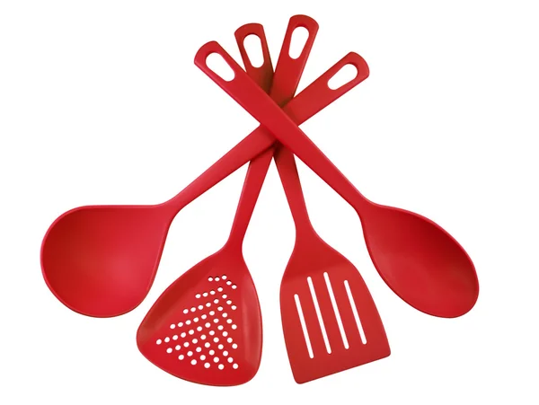 Utensílios de cozinha - vermelho — Fotografia de Stock