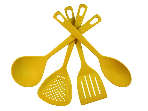 Kitchen utensils - yellow — Stock Photo, Image