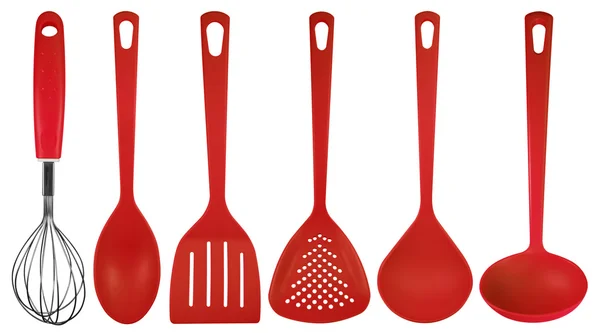 Kitchen utensils - red — Stock Photo, Image