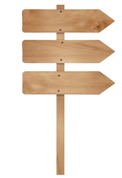 Wooden arrow sign post — Stock Photo, Image