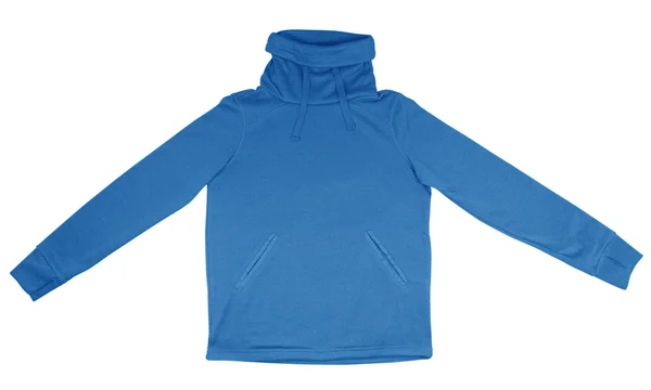 Sweatshirt with thick collar - light blue — Stock Photo, Image