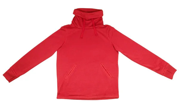 Sweatshirt with thick collar - red — Stock Photo, Image