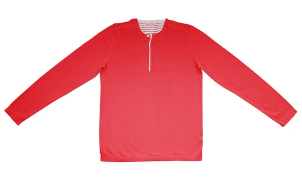 Warm shirt with long sleeves - red — Stock Photo, Image