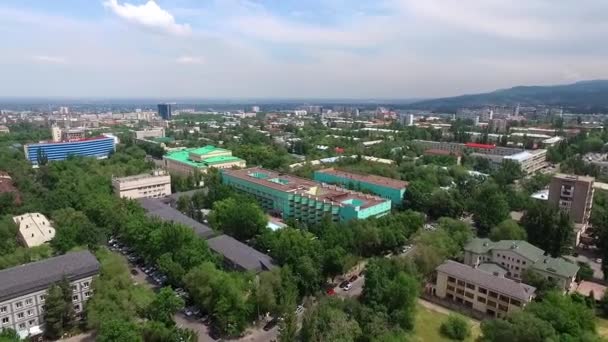 Алматы - Вид с воздуха — стоковое видео