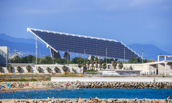 Photovoltaic plate at Forum area in Barcelona — Stock Photo, Image