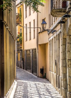 Girona antik Ortaçağ Caddesi