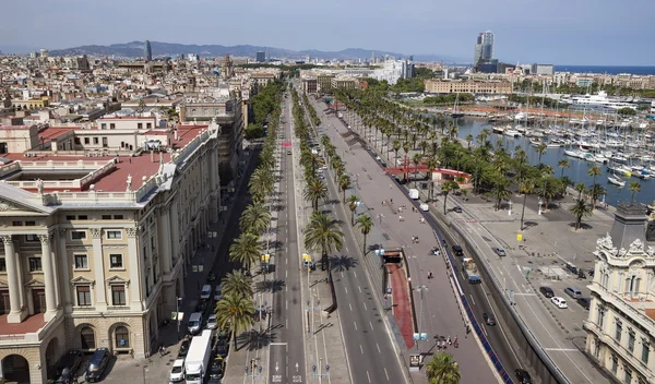 Letecký pohled na Barcelonu — Stock fotografie