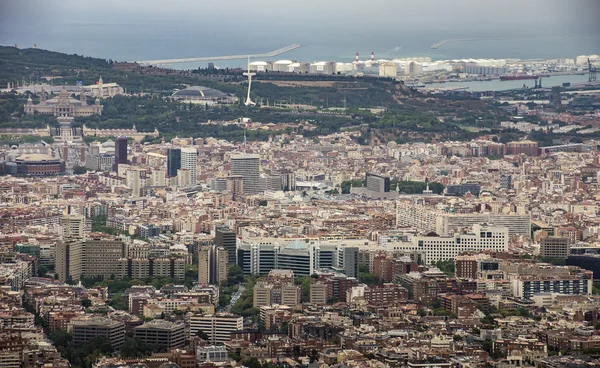 Vista para Barcelona de Tibidabo — Fotografia de Stock