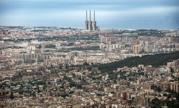 Vista para Barcelona de Tibidabo — Fotografia de Stock