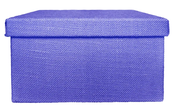 Boîte enveloppée de toile de jute - fermée - violette — Photo