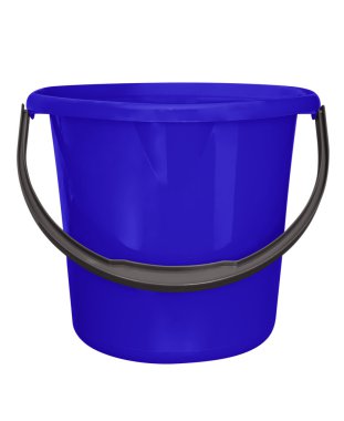 Plastik kova koyu mavi izole-
