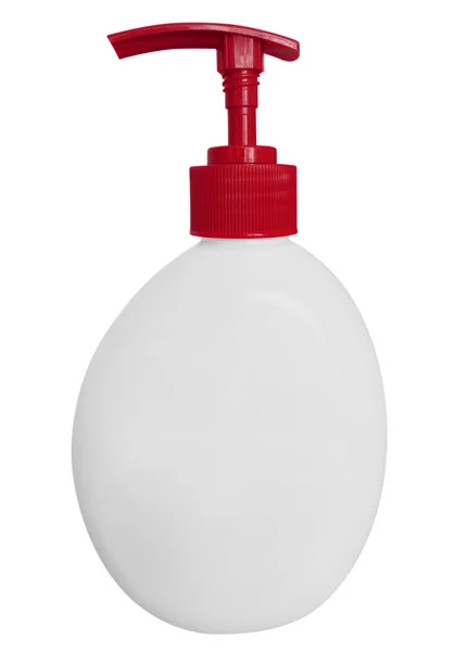 Flacone tubo cosmetico isolato - rosso — Foto Stock