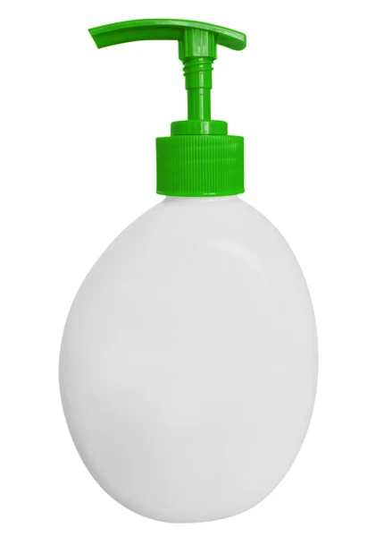 İzole - kozmetik tüp şişe yeşil — Stok fotoğraf