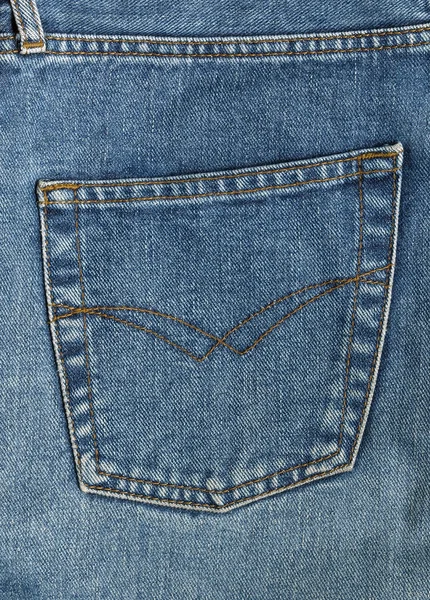 Blauwe zak van jeans — Stockfoto