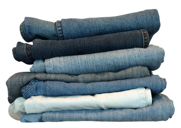 Pilha de jeans — Fotografia de Stock