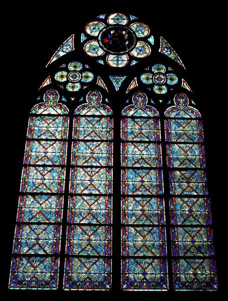 Notre Dame - kolorowe okna — Zdjęcie stockowe