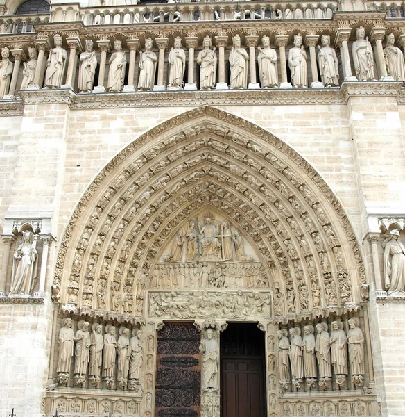 Notre Dame sculpturen — Stockfoto