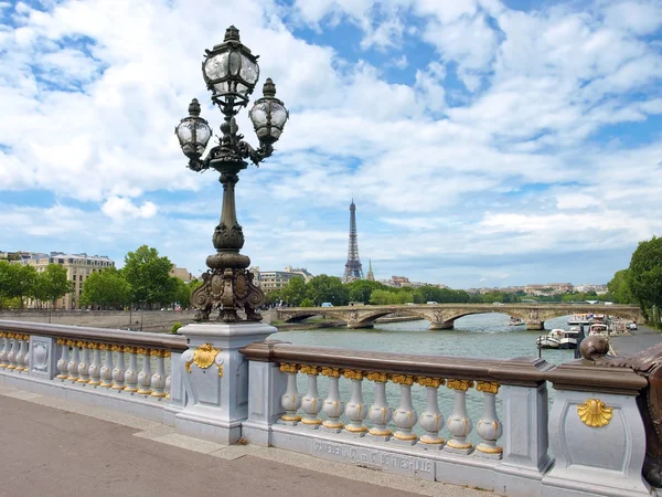 Blick auf Paris mit Eiffelturm — Stockfoto