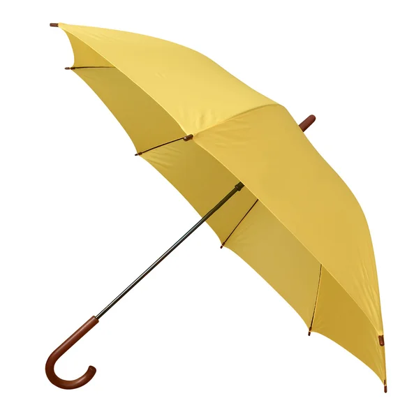Зонтик желтый открыт — стоковое фото