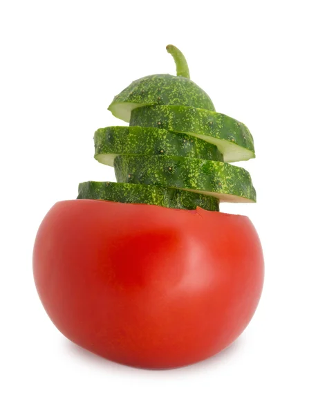 Cucumber and tomato — Stock Photo, Image