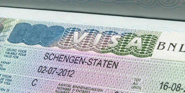 Schengeni vízum — Stock Fotó
