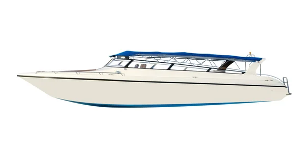Prędkość łodzi na białym tle — Zdjęcie stockowe