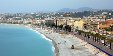 Nice şehir - mimari Promenade des Anglais boyunca