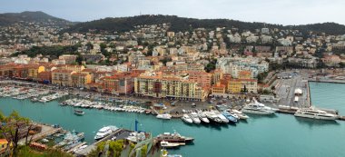 Nice şehir - panoramik Port de Nice
