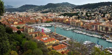 Nice şehir - panoramik Port de Nice