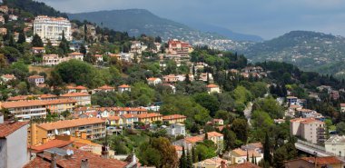 Grasse - Grasse şehrin panoramik görünüm