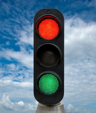 kırmızı ve yeşil trafik ışıkları