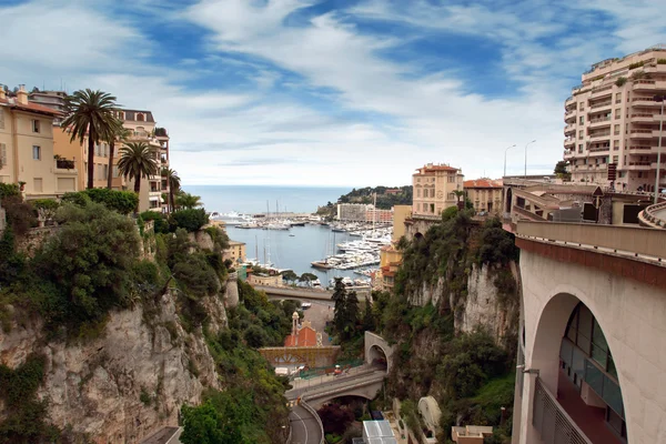 Monako - widok z dworca kolejowego Monaco-Ville — Zdjęcie stockowe