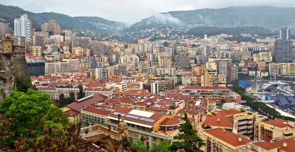 Monaco - een prachtig uitzicht op de Monte Carlo vanuit de hoogte — Stockfoto