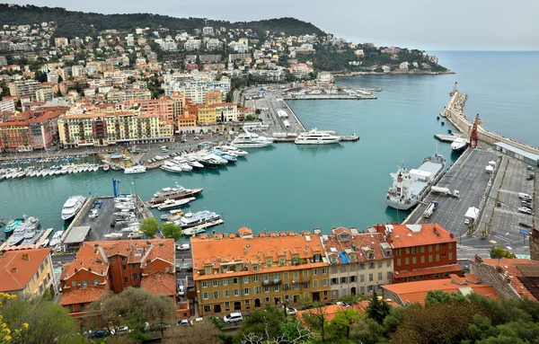 Cidade de Nice - Vista do Porto de Nice — Fotografia de Stock