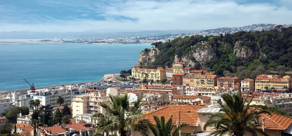 Nice - panoramisch uitzicht van district Villefranche-sur-Mer — Stockfoto