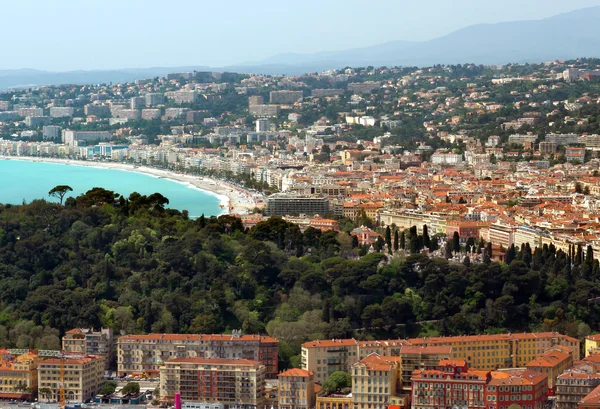 Ciudad de Niza - Vista panorámica del distrito Villefranche-sur-Mer — Foto de Stock