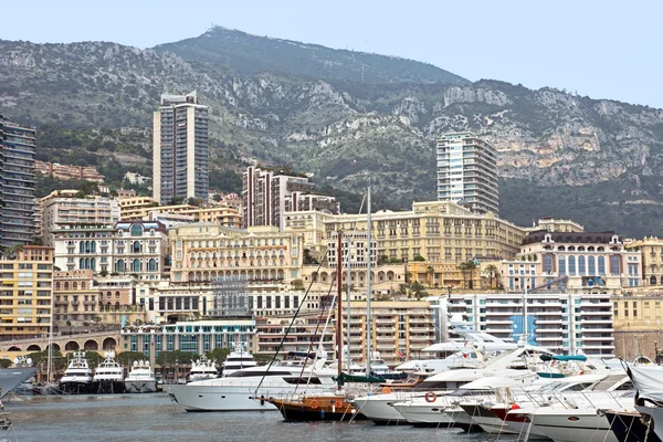 Monaco - városkép és a kikötő — Stock Fotó