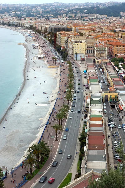 Nice - Promenade des Anglais de cima — Fotografia de Stock