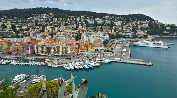 Cidade de Nice - Vista aérea do Porto de Nice — Fotografia de Stock